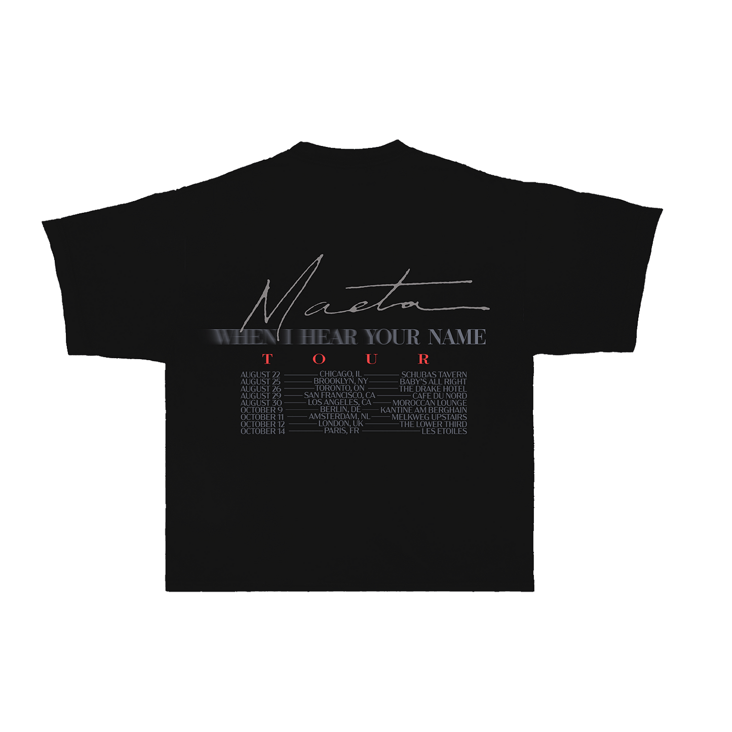 Maeta Profile Black Tour Tee