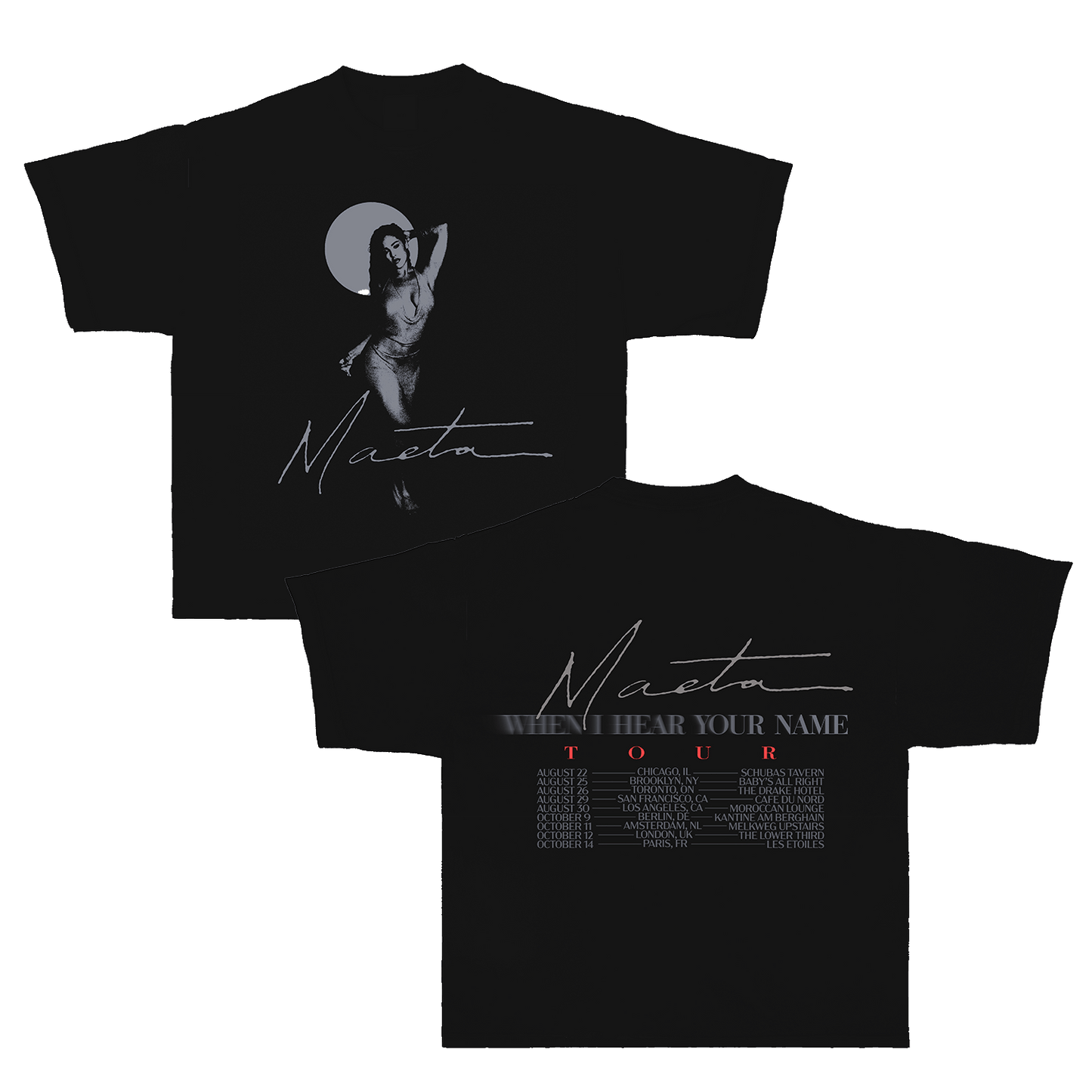 Maeta Profile Black Tour Tee